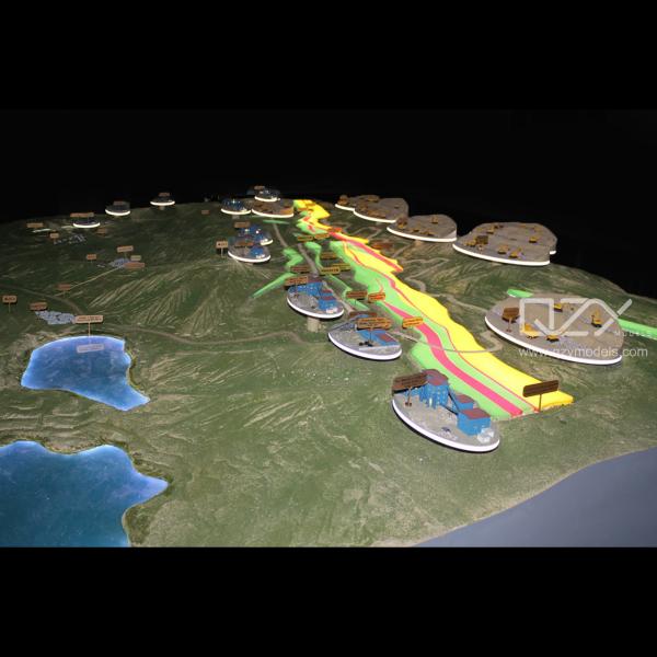 Realistic Oem Scale Mining Construction Building Site Model 1/200 Realistic Style with Refined Handmade And CNC Cutting