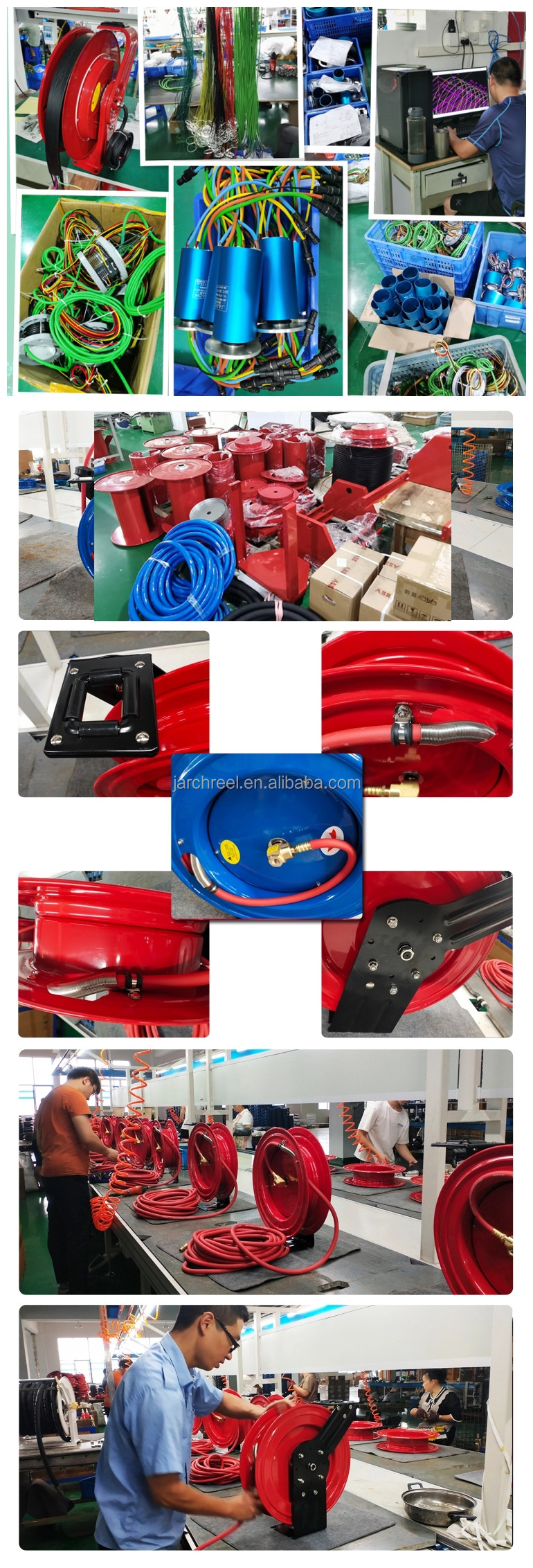 Heavy Duty Garden Ground Stainless Steel Retractable Hose Reel 100m