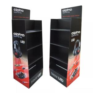 China Custom Design Corrugated Cardboard Display Stand For Headset Headphone on sale