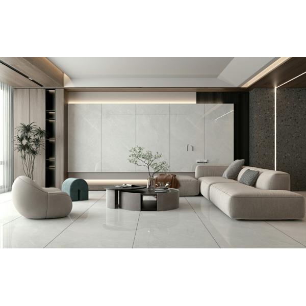 Gray Polished Glazed Porcelain Tile 900x1800mm for Indoor Floor