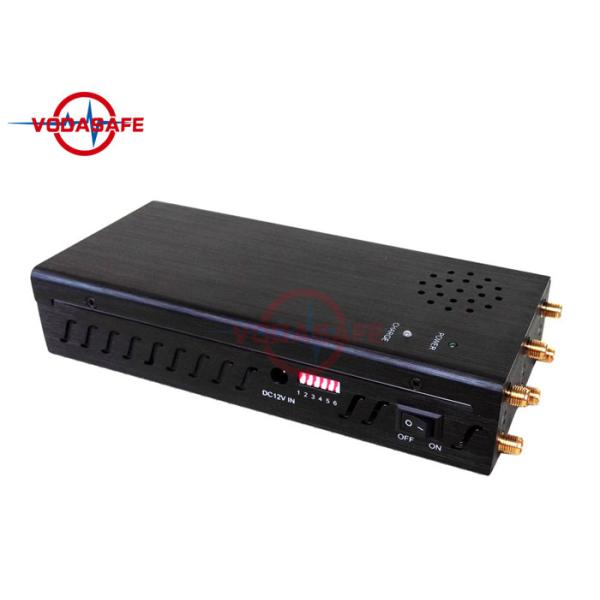 High Power Six Way Portable Jammer Device , Cellular Signal Blocker 6000mAh Battery