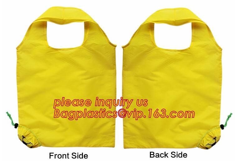 OEM mixed color polyester draw string bag 210D drawstring backpack,Logo polyester foldable reusable tote shopping bag wi