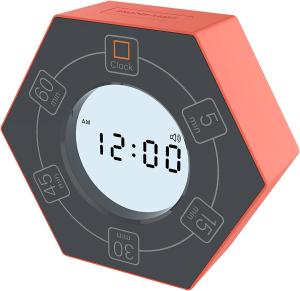 Wholesale Timer with clock, hexagonal rotating productivity Pomodoro timer, take 5,15,30,45,60 minutes preset, adhd children and a from china suppliers