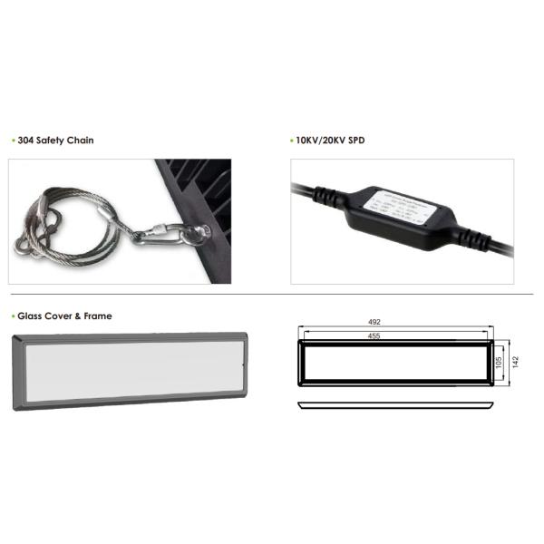 250W/500W/750W/1000W/1250W IP66 IK08 Stadium Light 150LM/W 3000K/4000K/5000K/5700K CRI80 High Mast Lamp For Soccer Field