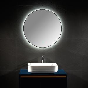 Wholesale Cross-border Round Bathroom Defogging Smart Mirror - Nordic Style Bathroom LED Smart Touch Wall-mounted Mirror from china suppliers