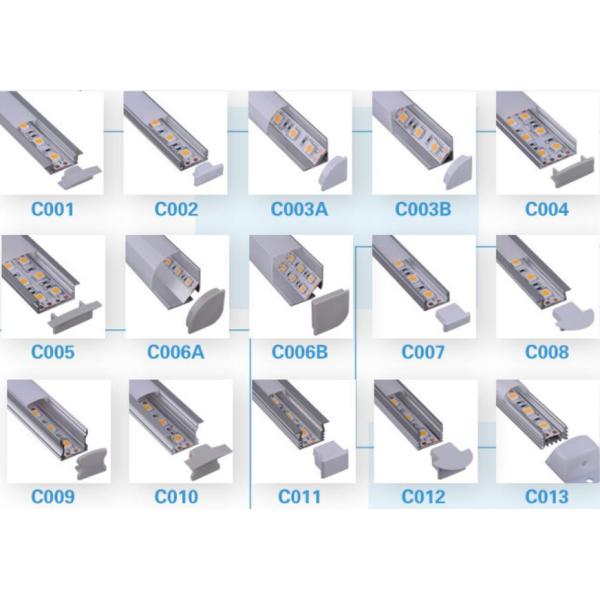 Optional PC Cover Heat Resistant LED Strip Aluminium Extrusion Profile For Housing