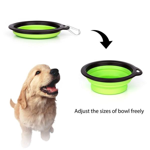 Easy To Take Out Collapsible Dog Bowl Silicone Waterproof With Color Matched
