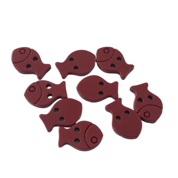 Fish Shape Shirt Fancy Plastic Buttons With Double Flat Design 2 Hole