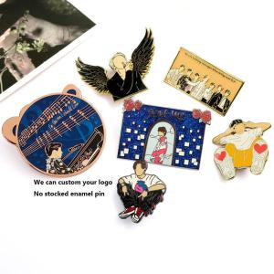 China Custom Enamel Pins Badges Metal Idol Korea Kpop Lapel Pins on sale