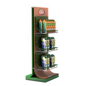 Wholesale Box Beverages Floor Standing Display Stands Wood Display Stand With Shelves from china suppliers