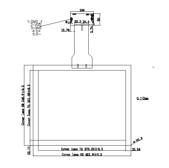 19 Inch Capacitive Windows Touch Panel , Plug And Play With USB Input
