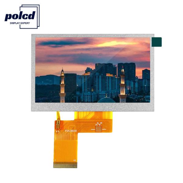 Quality Polcd 24 Bit RGB Lcd 4.3 Inch 800x480 TFT LCD Display 53.86mm Industrial for sale