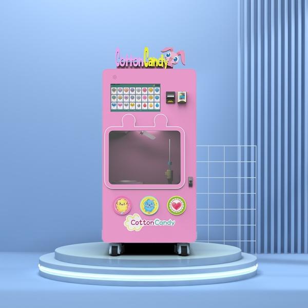 Quality Unmanned Operation Automatic Candy Floss Machine Highly Interactive for sale