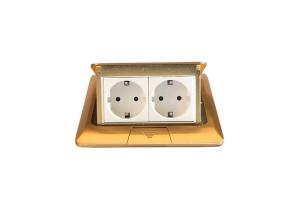 China Hotel / Airport Double Floor Socket , European Standard Twin Floor Socket on sale