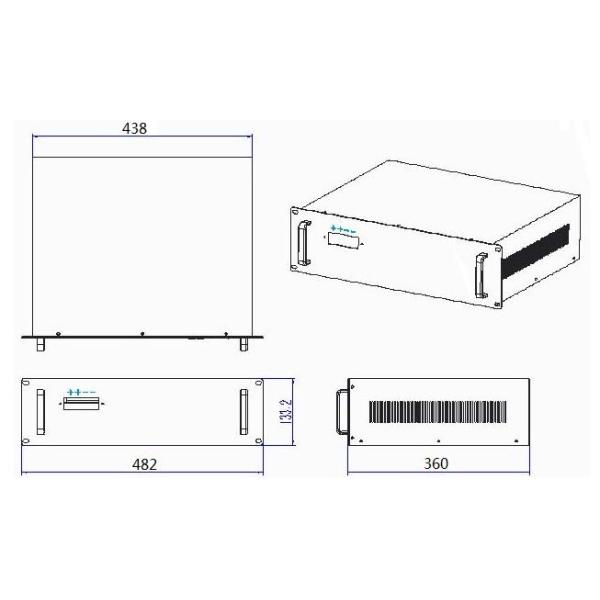 Energy Saving Telecom Battery 48V 50Ah Long Life 3U Rack With LED Display Function
