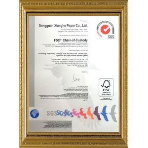 Dongguan Xianghe Paper Co., Ltd Certifications