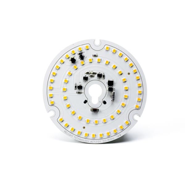 Fast Assembly SMD LED Module 230VAC Direct In 16W 100mm Diameter 2700K-6500k
