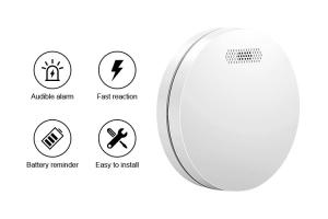 China Ultra-Thin Pure White Hotels Smoke Detectors Standalone Smoke Alarm For Fire Protection on sale