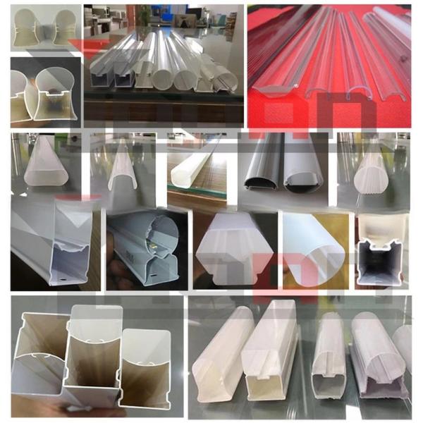 Two Color Co Extrusion PC ABS LED Lamp Shade Cover Profile Production Line / PC ABS PMMA Profile Extruder Machine