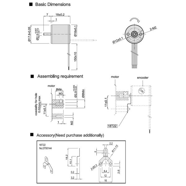 Stainless Steel S18 Digital Shaft Encoder , Optical Shaft Encoder For Micro Robot