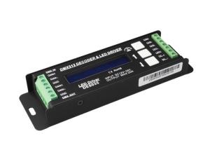 5000HZ DC12V - 24V DMX LED Controller , 4 Channel Decoder For RGBW LED Strip