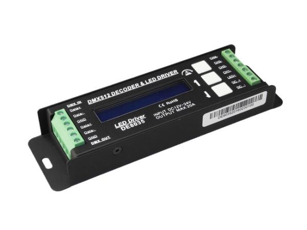 Quality 5000HZ DC12V - 24V DMX LED Controller , 4 Channel Decoder For RGBW LED Strip for sale
