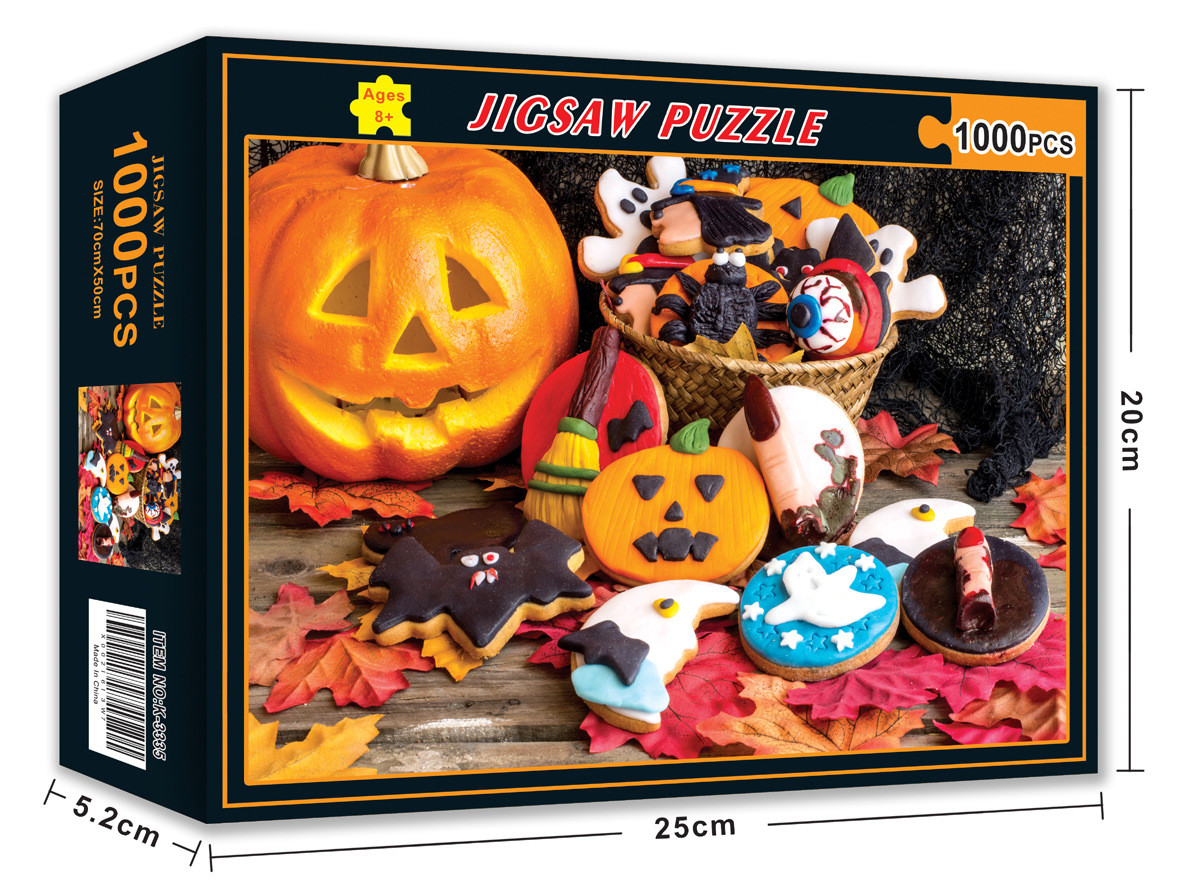 Wholesale 1.8mm Halloween Jigsaw Puzzles , Prop66 3D Custom Printed Puzzle from china suppliers