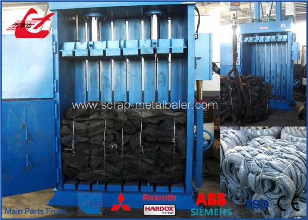Quality Scrap Tire Baler Hydraulic Baling Machine , Vertical Baling Press Machine 2000Kgs for sale