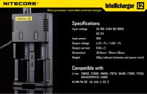 Wholesale Newest Nitecore i2 charger Intellichage Multifunctional Ni-MH/Ni-Cd/AA AAA battery charger from china suppliers
