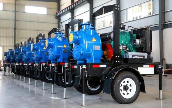Quality Trailer Mobile Horizontal air cooling diesel engine fire pump self-priming water Single Suction for sale