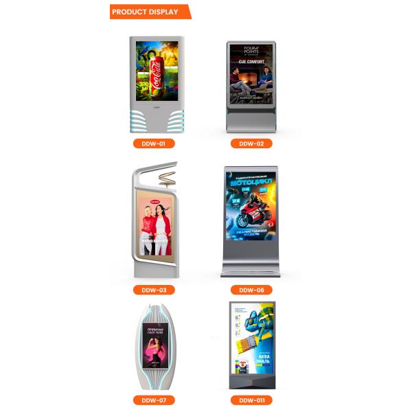 High brightness IP65 p4 p5 p6 p8 p10 8000nits 3840hz outdoor digital display mupi led digital signage