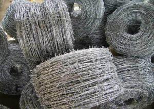 Wholesale low carbon steel security SWG12 X SWG14 Barbed Fencing Wire from china suppliers