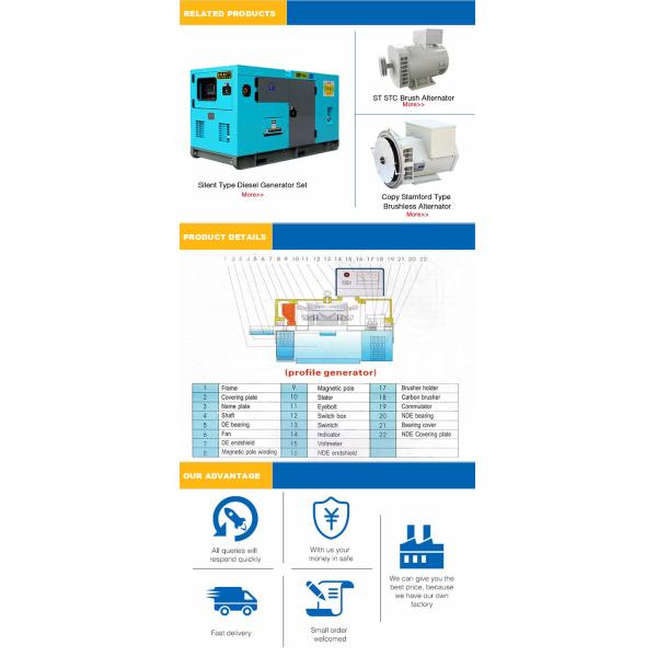 Denyo Diesel Silent Generator , Low Noise Diesel Generator High Mechanical Strength