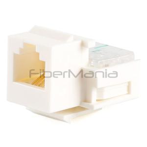 China Networking CAT.3 RJ11 6P4C Toolless Keystone Jack White Color on sale
