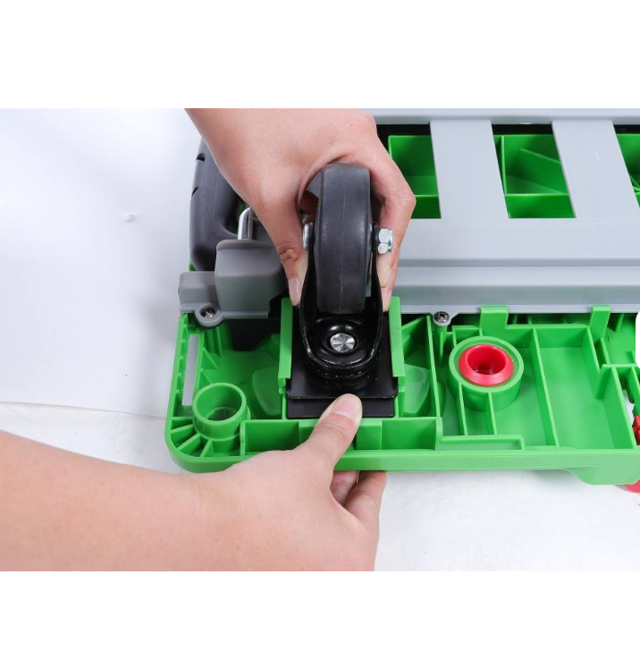 Logistics Transport Material Handling Virgin Plastic Platform Connect Universal Trolley Cart Industrial Pull Handle Plastic Moving Platform Interlocki