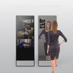 China Tempered Glass Full-body Dressing Smart Touch Magic Mirror LCD Digital Signage in Gyms And Cloth Shop on sale