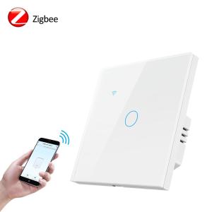 China CCC ZigBee Smart Switch AC240V Touch Wall Light Switch Timing on sale