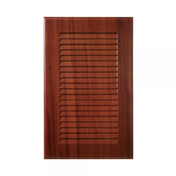 Quality Cnc Carved Louvered Closet Doors Mdf Boards Material With Red Wood Grain for sale