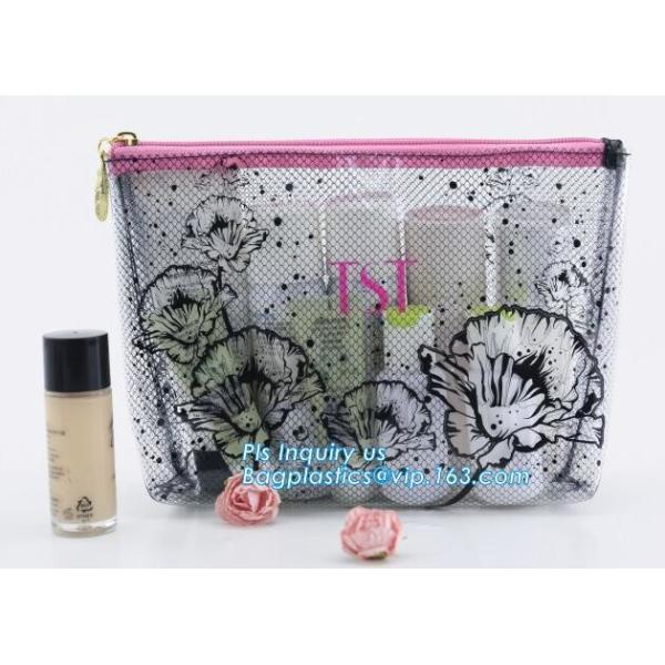 zipper slider bag cosmetic packaging slider bag, make up bag promotional cosmetic bag slider bag, toiletry pouch eva cos