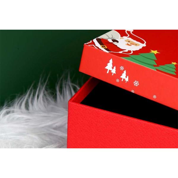 Santa Claus Christmas Gift Box custom packaging box New Year Party Candy Chocolate Packaging Bag Red Kids DIY Favors Box