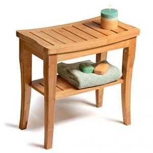 Wholesale Indoor Bamboo Shower Benches Seat And Stools With Storage Shelf Unbreakable from china suppliers