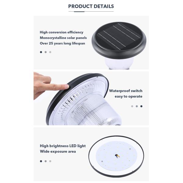 3000K 6000K LED Garden Solar Wall Light For Outdoor Step Fence