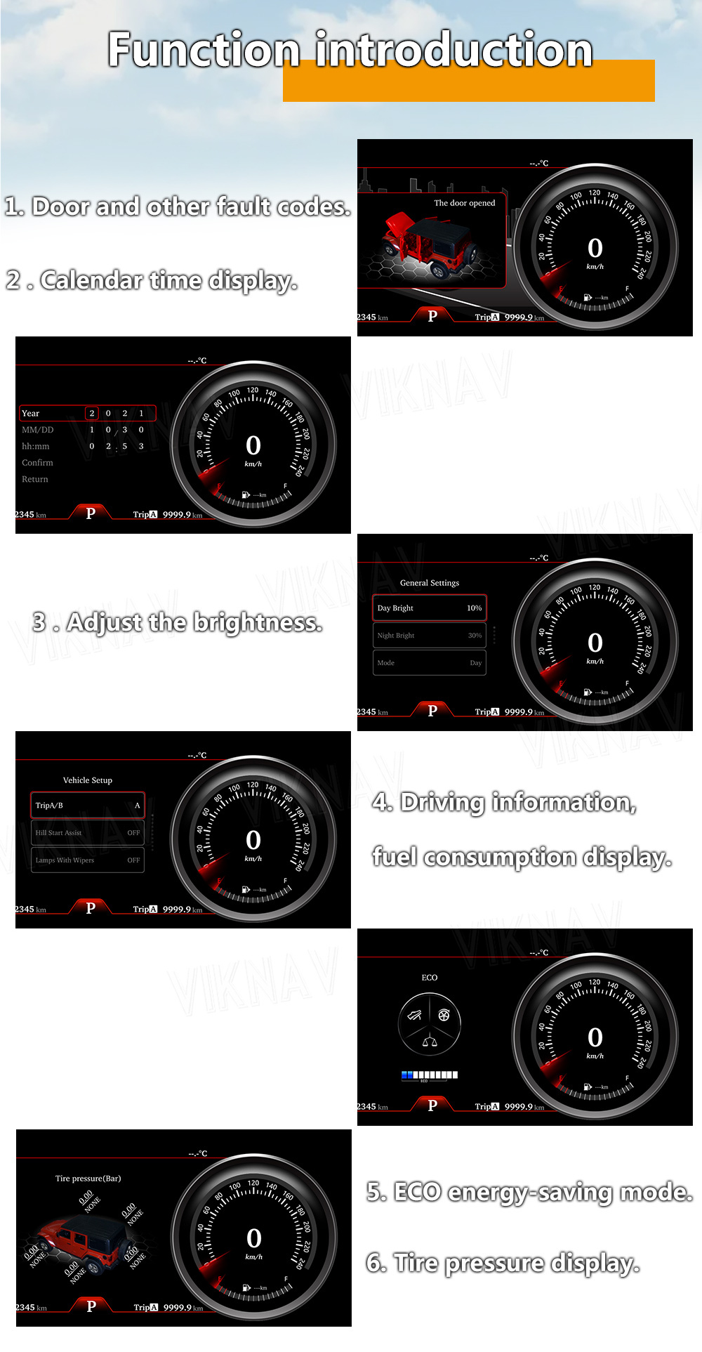 Digital Cluster Linux Screen Car Dashboard For Jeep Wrangler 2011-2017