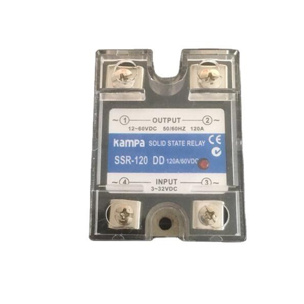 Quality Miniature SSR 100Amp Single Phase SSR Industrial Relay DC Input 3-32VDC control Output 12-60VDC Black SSR Relay(SSR-120DD) for sale