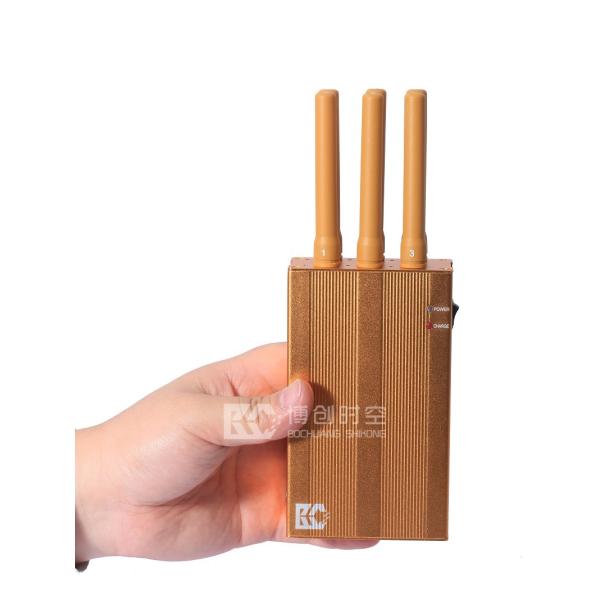 Golden handheld GPS Signal Jammer vehicle Beidou GPS vehicle positioning tracking signal shielding WiFi Signal Jammer