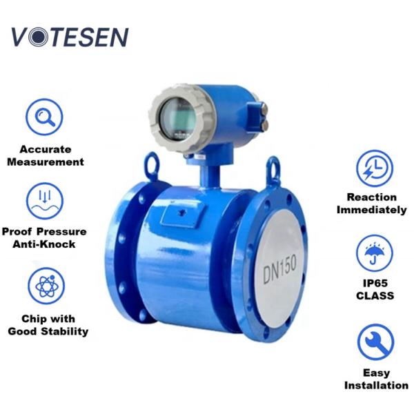 316L SS Electromagnetic Flow Meter DN30 Chloroprene Rubber IP68