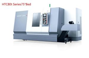 Long term Accuracy Slant CNC Lathe 37KW 75° Bed Horizontal Turret Lathe