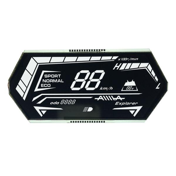 VATN Alphanumeric Segment LCD Display For Speedometer Odometer Meter Front