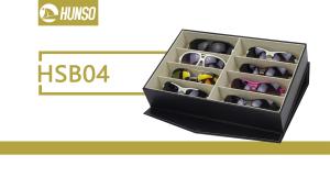 China Exquisite PU Sunglass Case Box Custom Shape With Cardboard Velvet Inside on sale