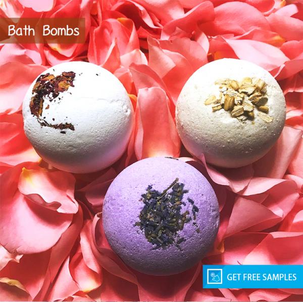 Natural Organic Custom Bath Bombs Gift Box With Private Label Medium Weight